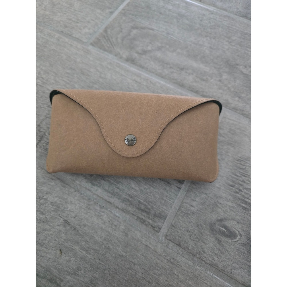 Ray Ban Sunglasses Case Protective Eyeglasses‎ Holder Tan